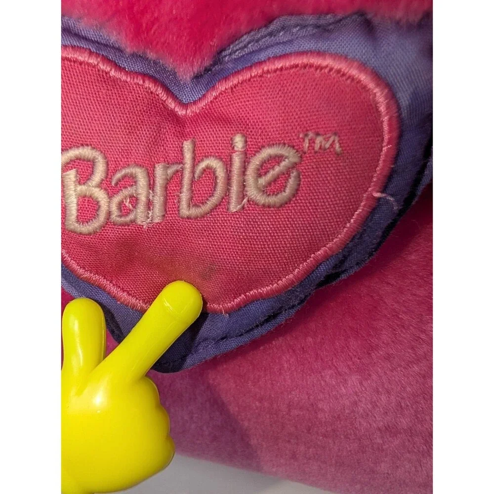 Mattel Barbie Vintage Plush Pillow Pink Purse W/ Pajama Pocket Storage Girls